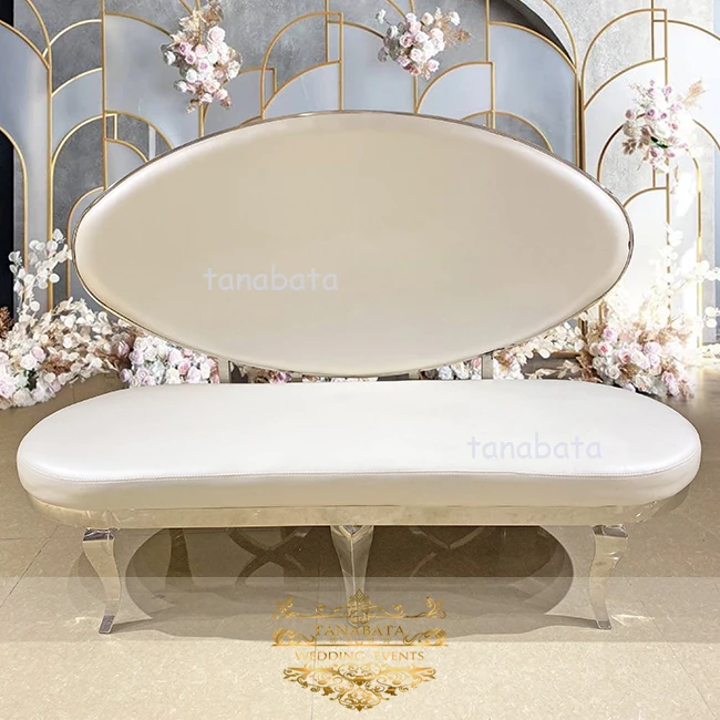 event furniture 3 seaters metal legs wedding chairs for bride and groom sofa chair