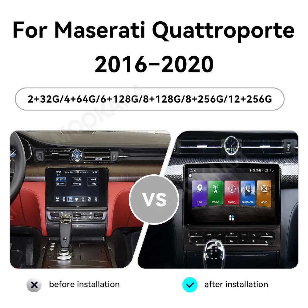 9 Inch Car Radio For Maserati Quattroporte 2016-2020 CarPlay Car Multimedia Player GPS Navigation Car Stereo Head Unit