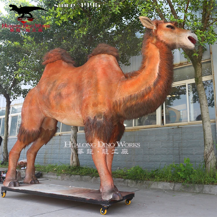 Realistic Animal Sculpture animatronic camel model for Amusement Park