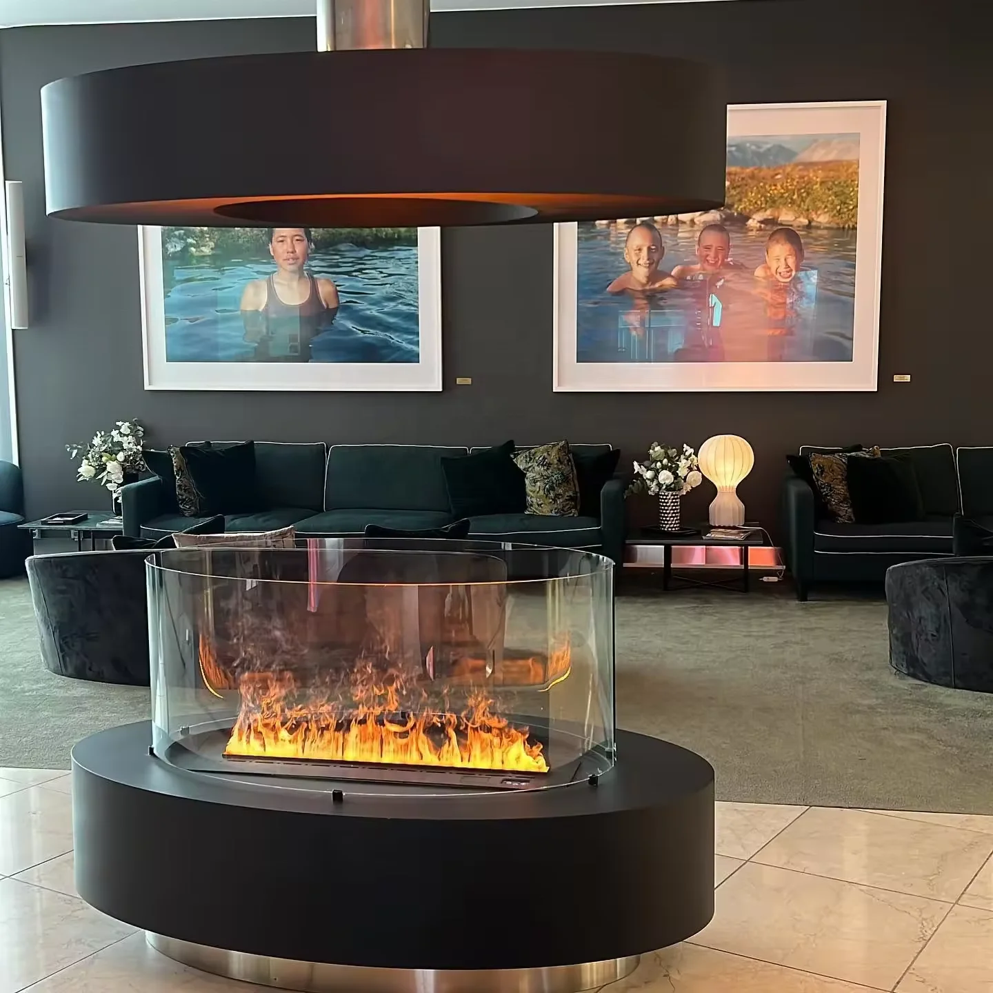 Modern Artware 3D Water Vapor Steam Fireplace Emulation of Dynamic Flame Clean-burning Home Decoration