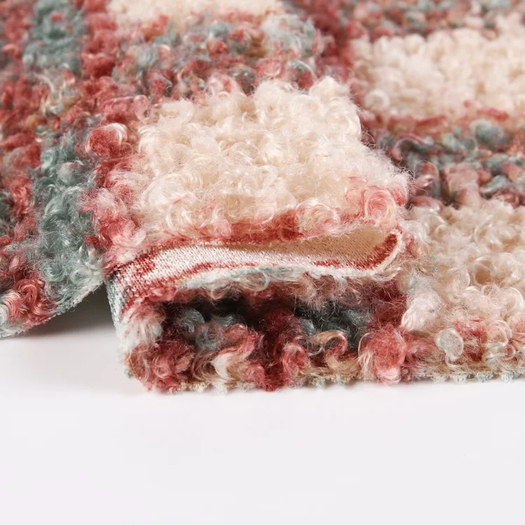 Фантазийном стиле выборочная проверка с принтовым дизайном 100% полиэстер с одной стороны из искусственного меха Мягкая флисовая трикотажная ткань для платья