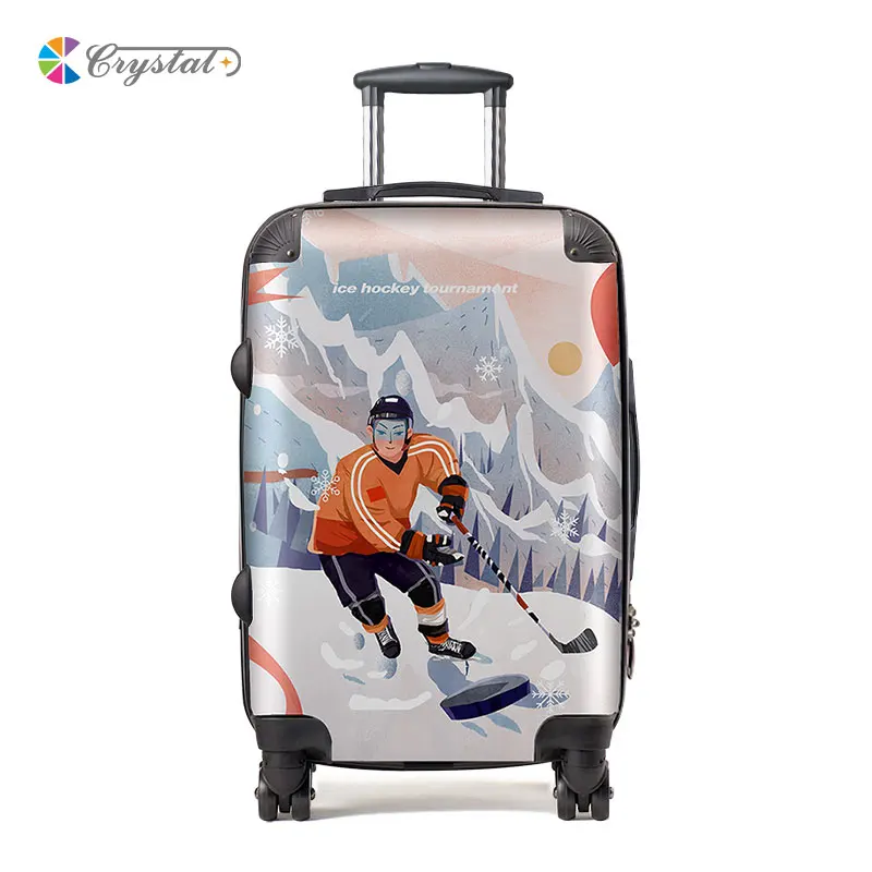Customized Design New outstanding 100% PC cartoon trolley luggage suitcases sky traveling pilot luggage