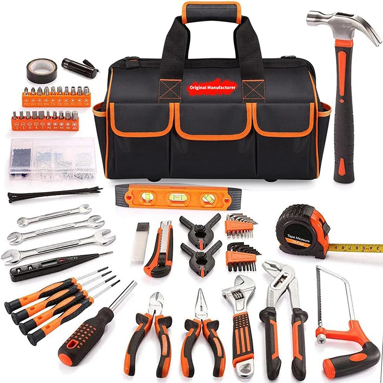 219-Piece Premium Tool Kit with 16 inch Tool Bag, Tools Set Box Heavy Duty