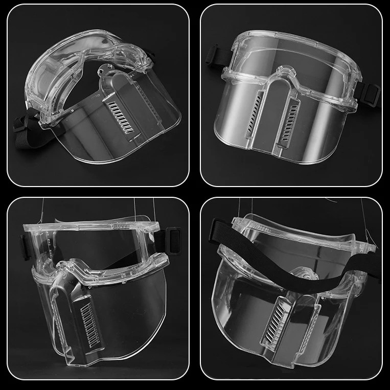 Anti-impact Safety Goggles Fit-over Plastic Protective Safety Glasses Goggles with Adjustable Strap