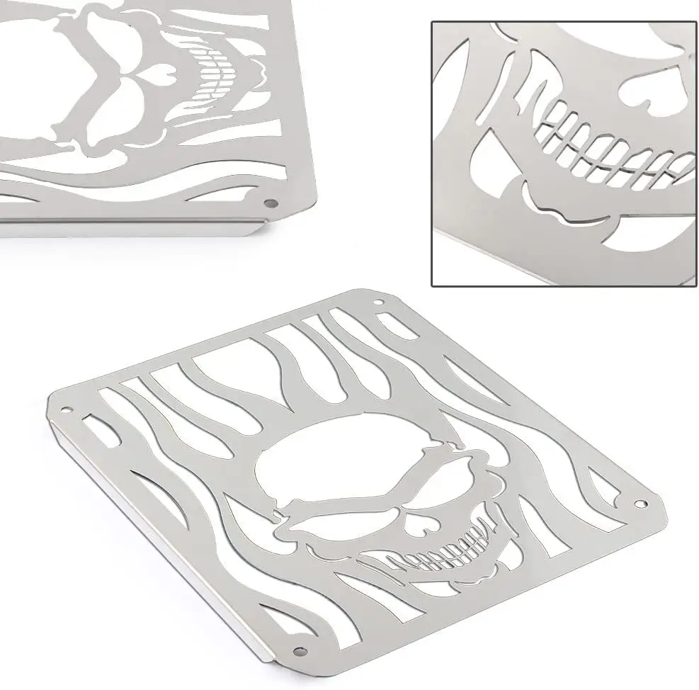 Motorcycle SKULLFIRE Radiator Cover Guard Grill Grille Shrouds Cooler Protector Compatible with Kawasaki Vulcan 400 Vulcan 800