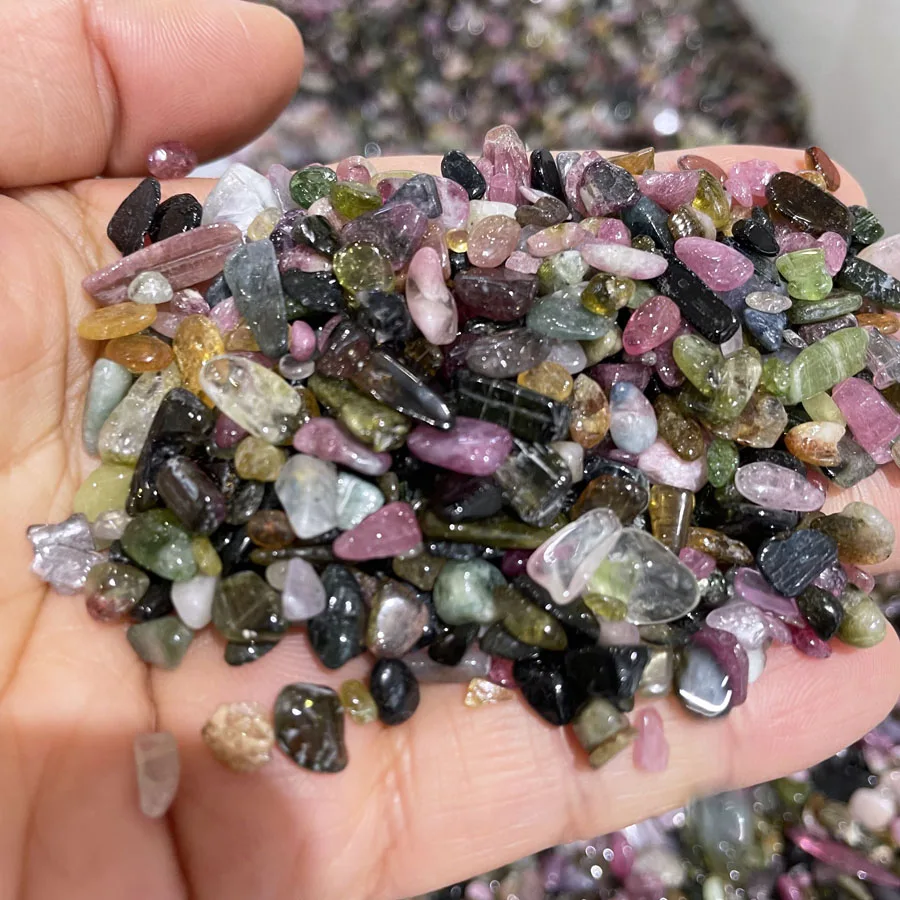 Wholesale Natural Rainbow Tourmaline Gravel Stone Tourmaline Chips