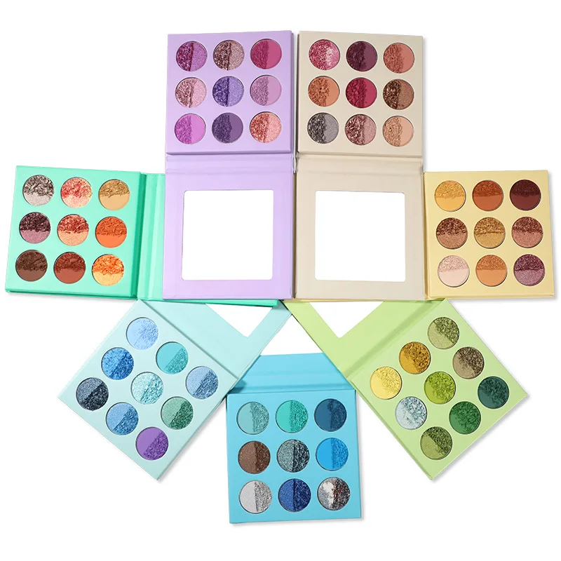wholesale glitter custom makeup private label eye shadow palette makeup  eyeshadow palette