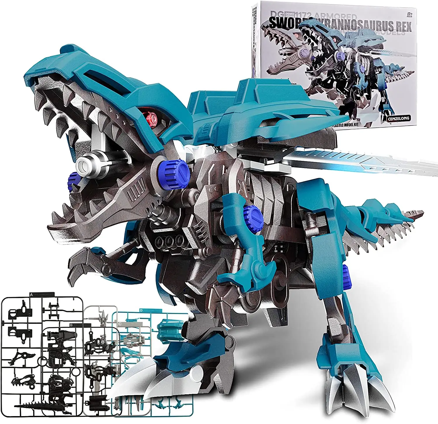 2022 New Electric DIY Battery Operated Toys Tyrannosaurus Rex Dinosaur Assembled Model STEM Best Sell Products Toys For Boys