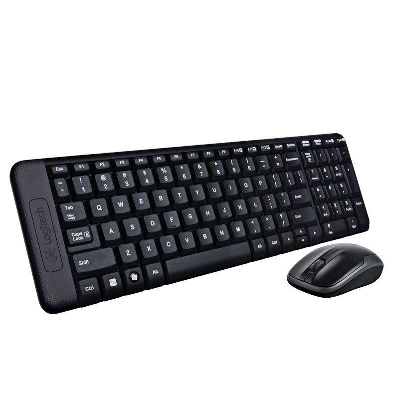 Logitech Mk220 2.4ghz Super Slim Wireless Keyboard And Mouse Combo For Office Desktop Gift Set