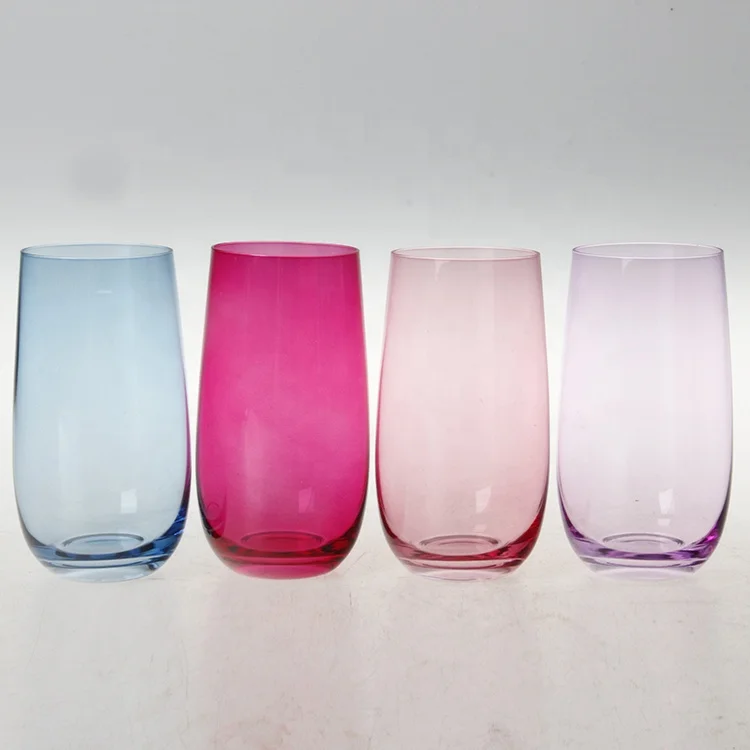 Wholesale premium drinking glasses clear stemless wine glasses for red wine juice water whisky wine glasses supplier