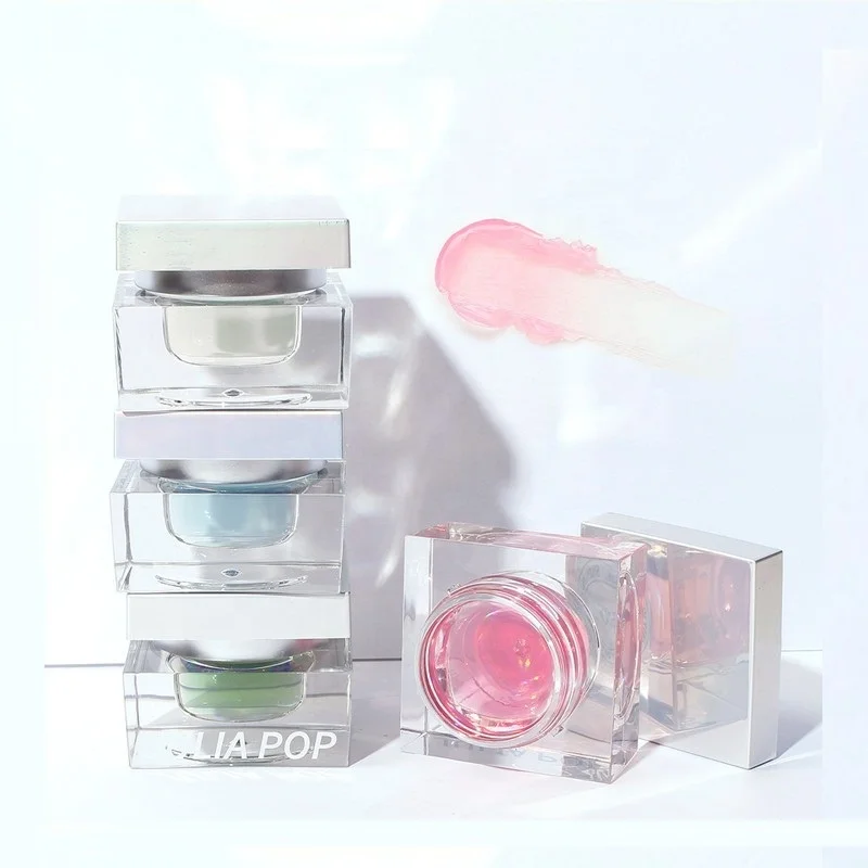 Блестящий магический крем для губ и румян со стеклянным меняющим цвет бальзамом, Увлажняющая губная помада температурного цвета