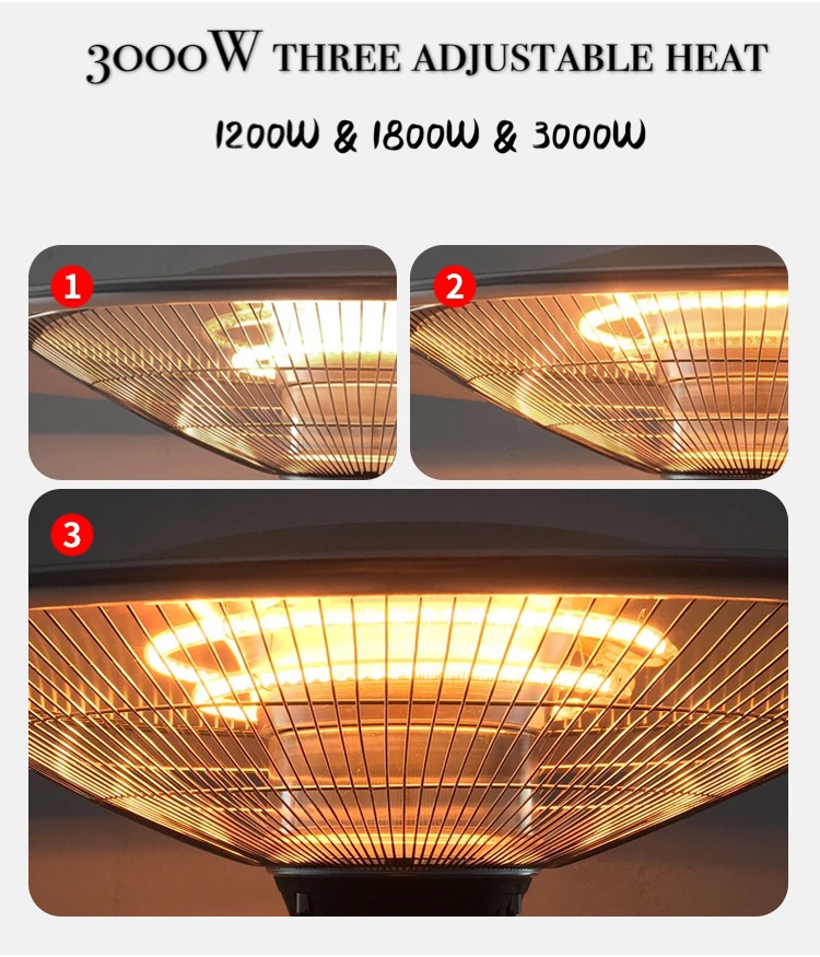 Floor standing heater SF-3000 mechanical switch control 3000W umbrella type 580mm outside heater