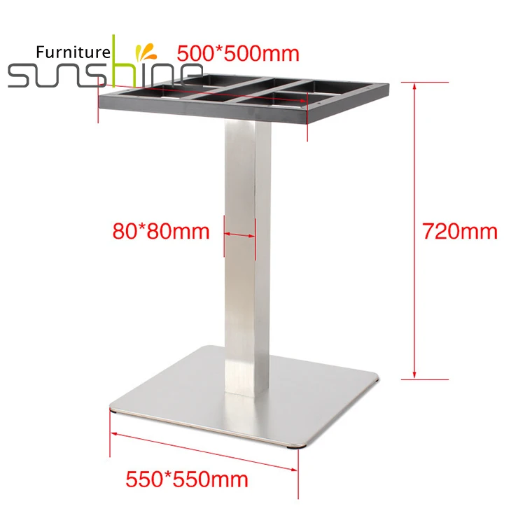 Custom Metal Table Legs Furniture Dining Table Stainless Steel Pedestal Table Base