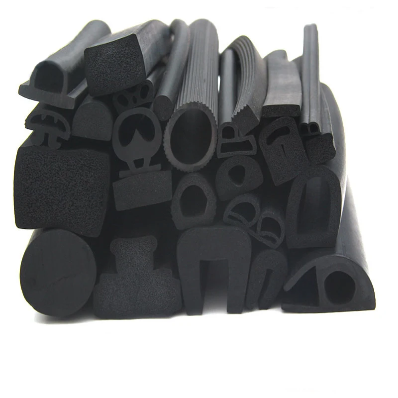 OEM ODM black rubber sponge solid Buffer bumper sealing Compound Extrusion for Machinery