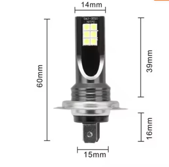 3000K 24W LED H1 Auto Car Lamp 3030 12SMD Halogen Replacement Fog Light Exterior Accessories