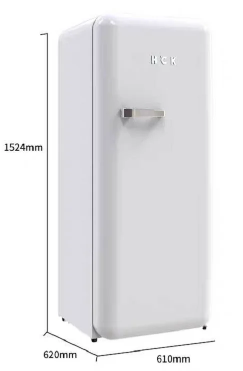 A+++ vintage fridge in SEMG style upright freestanding retro refrigerator