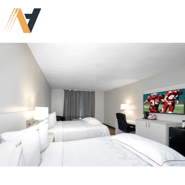 OEM project for Red Roof Inn hotel. High-class bedroom interior design, wood material. 4 star hotel standard. Ngoc Hoang Anh.