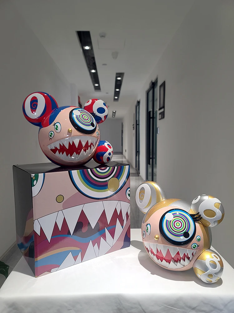 Два юаня искусство Murakami Takashi большой рот Mr.DOB Модная Кукла настольная украшение для мужчин и женщин Подарки