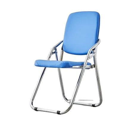 Simple Integrated Metal Folding Restaurant Chair with backrest
