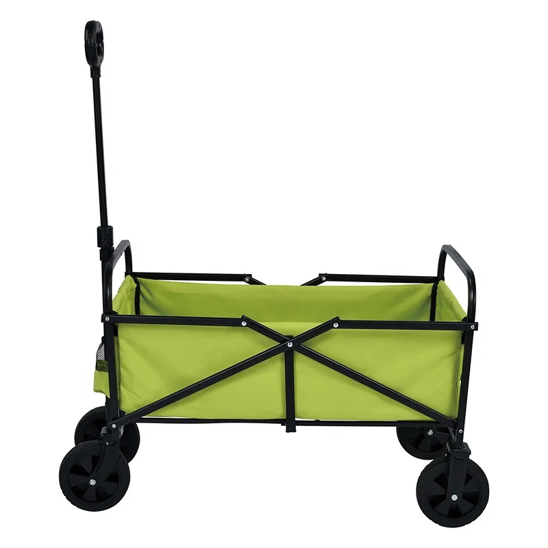 Mini steel tube lightweight cart beach wagon out camping big bearing weight four PVC wheels