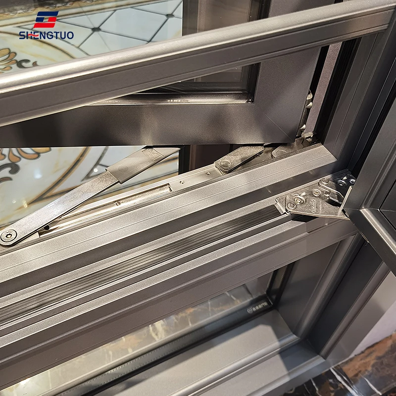 Hot sale aluminum frame windows and doors impact double tempered glass home casement window for homeuse hotel with CE