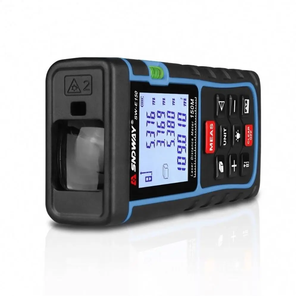 SNDWAY Handheld laser rangefinder 150m/ laser distance meter with data store 100pcs/laser meter