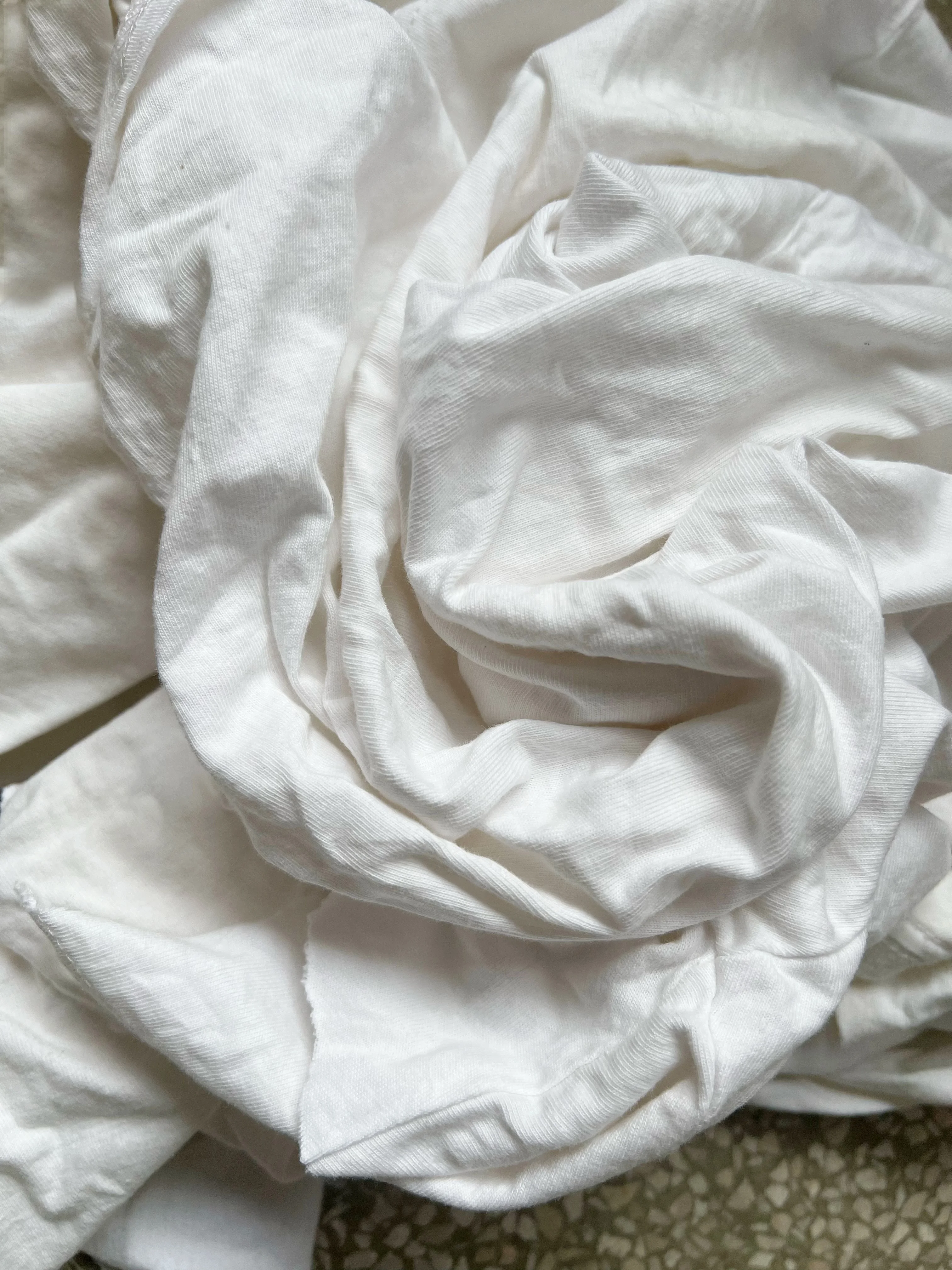 Used Paint-Coat Industrial Textile Cotton Waste Rags White T-shirt 100% White Cotton Rags for Industrial Wiping Cleaning Rag
