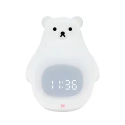 Cute Bear Table Lamp Led Lights Luminary Nightlights Alarm Clock Light Home Decor Accessories Birthday Gifts for Kids Lighting