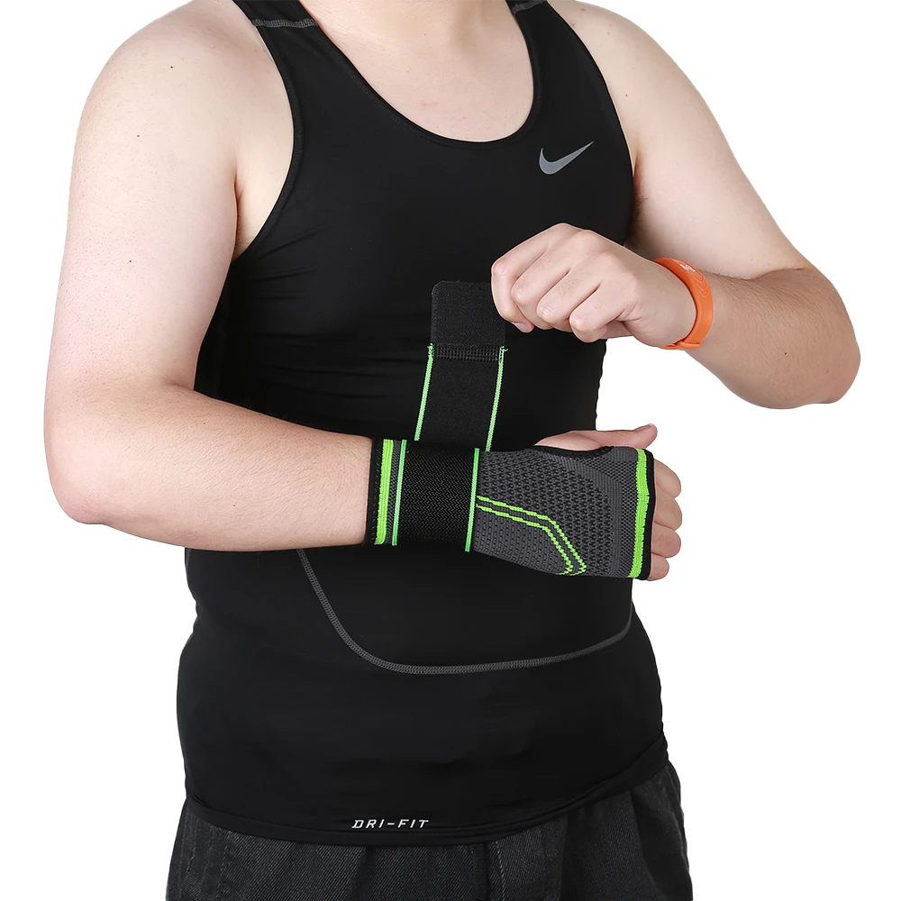 Wholesale palm protection compression pain relief wrist band wrist support palm brace for sport