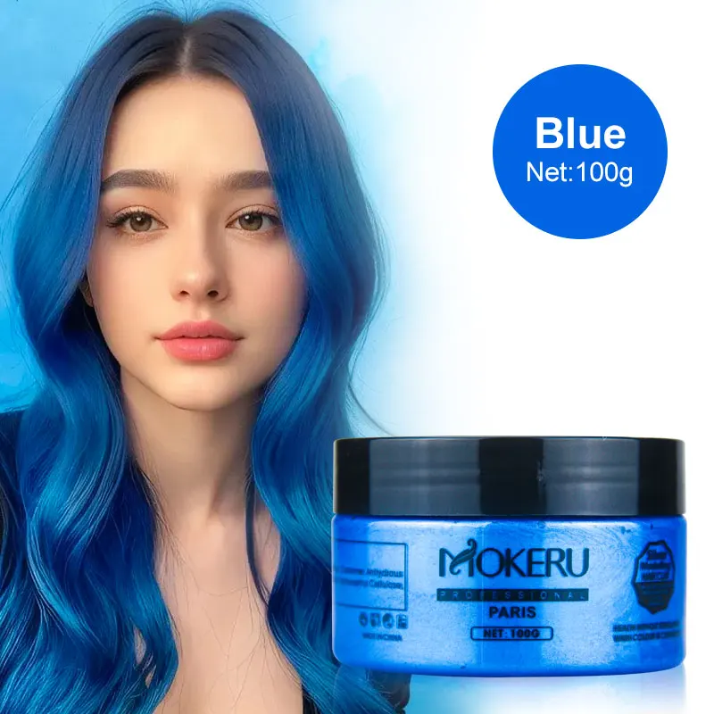 Wholesale Mokeru Natural Unisex Diy Hair Color Dye Cream Temporary Hair Color Cream Dye Paint For Hair Styling