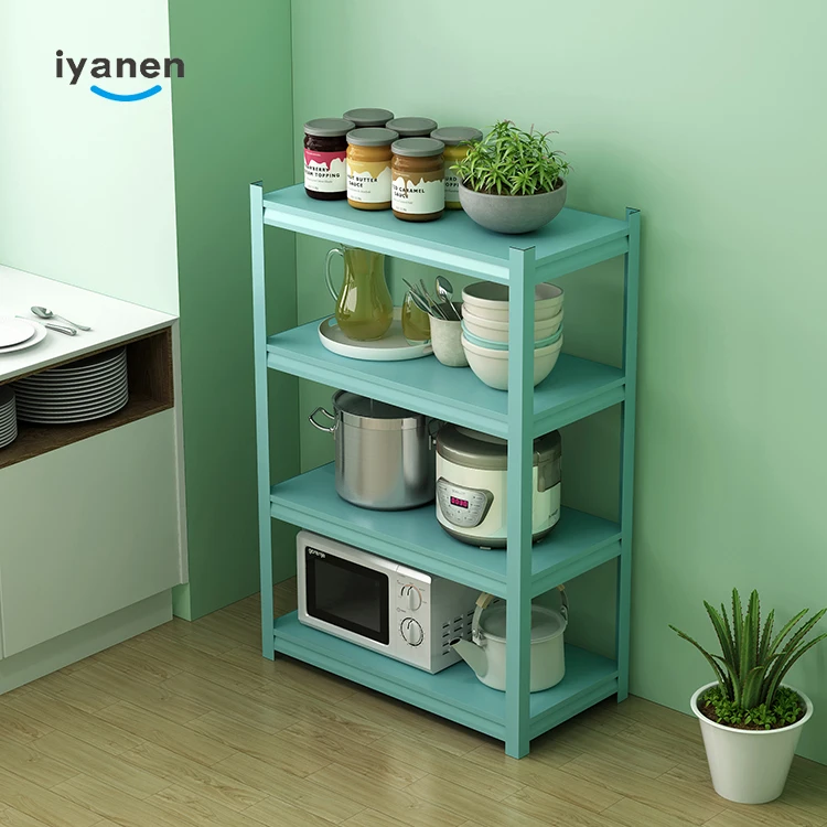 Iron 4 layer rack classification and standing type installation home kitchen bedroom iron metal display rack storage shelf