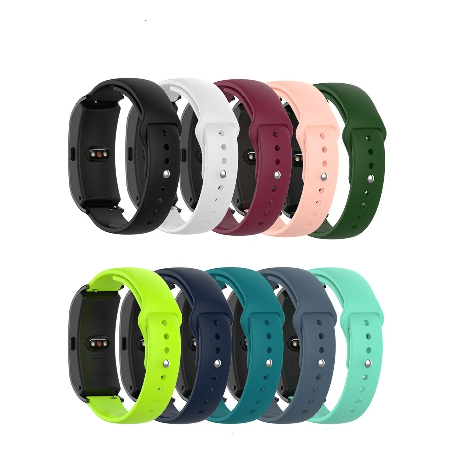 Custom High Quality Eco-friendly Sports Soft Silicone Watch Strap for Samsung Galaxy Watch Active 2 18MM 20MM 22MM Watch Brand