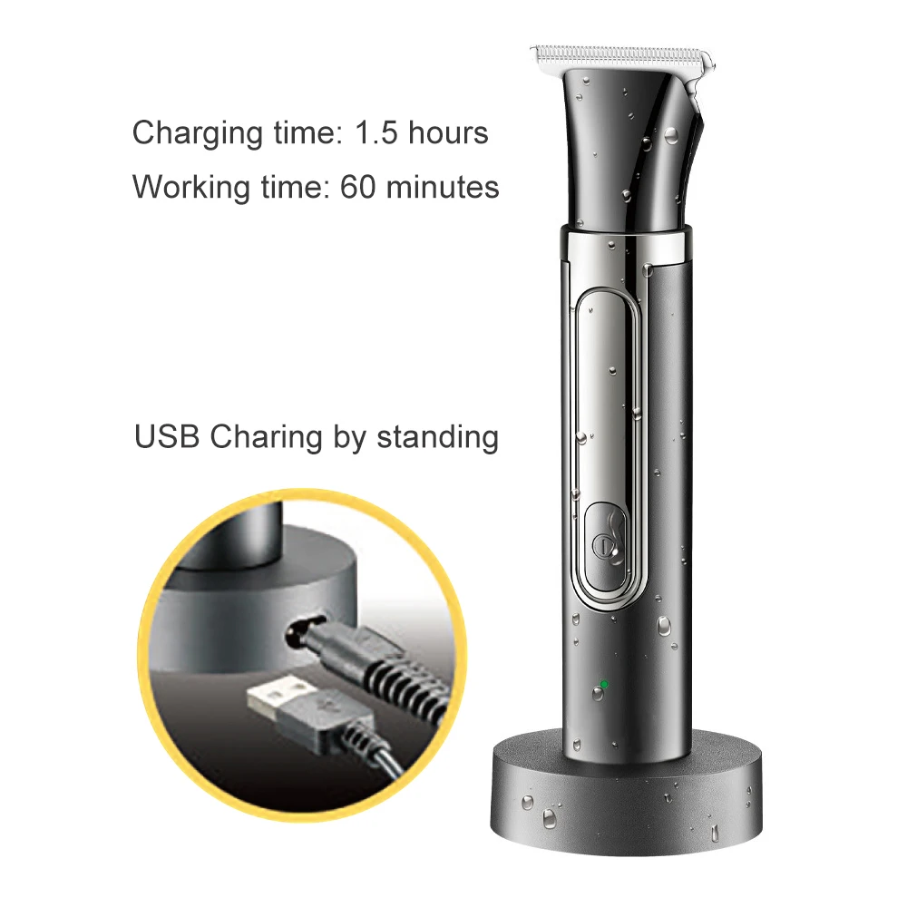 5in1 man trimmer kit with extension rod electric back hair shaver man beard shaver and hair removal and nose trimmer waterproof