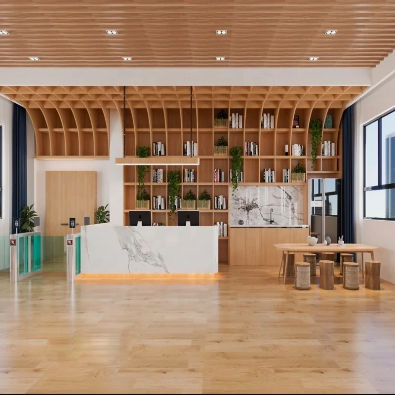 Modern Style Display Rack Stand Bookcase Shelf Storage Wooden Library Display Book shelf