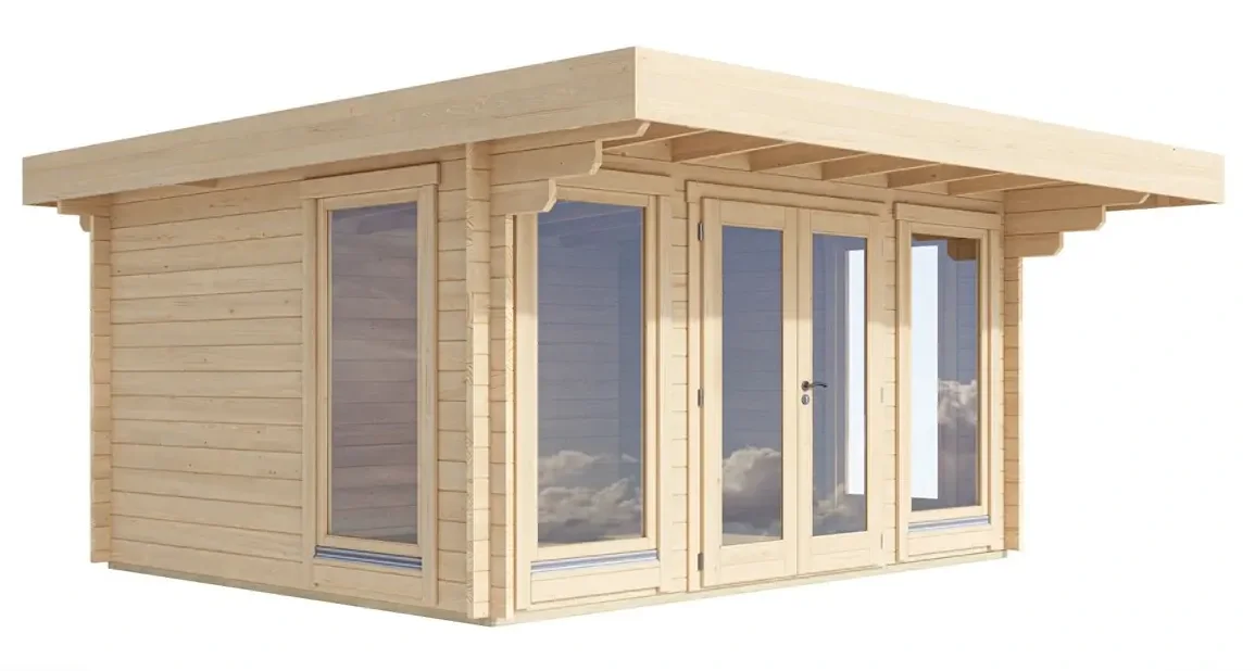 Оптовая продажа набор деревянных садовых сараев площадью 17 м² сборные уличные сосновые сараи для офиса