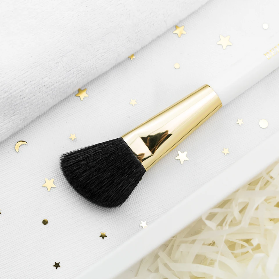  BEILI wholesale private label white makeup brush set single high quality angular blush soft synthetic hair