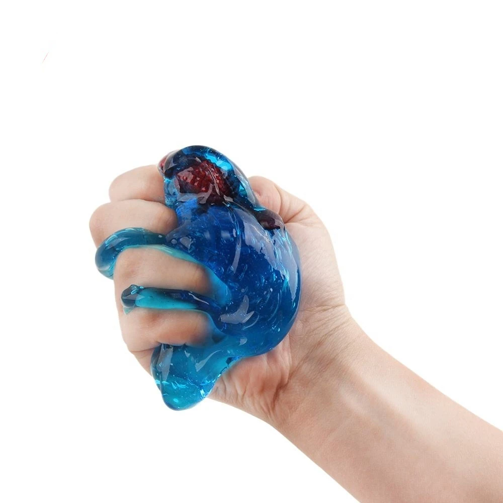 12 PCS Safety toys crystal educational crazy animal soft mini plastic slime manufacturer