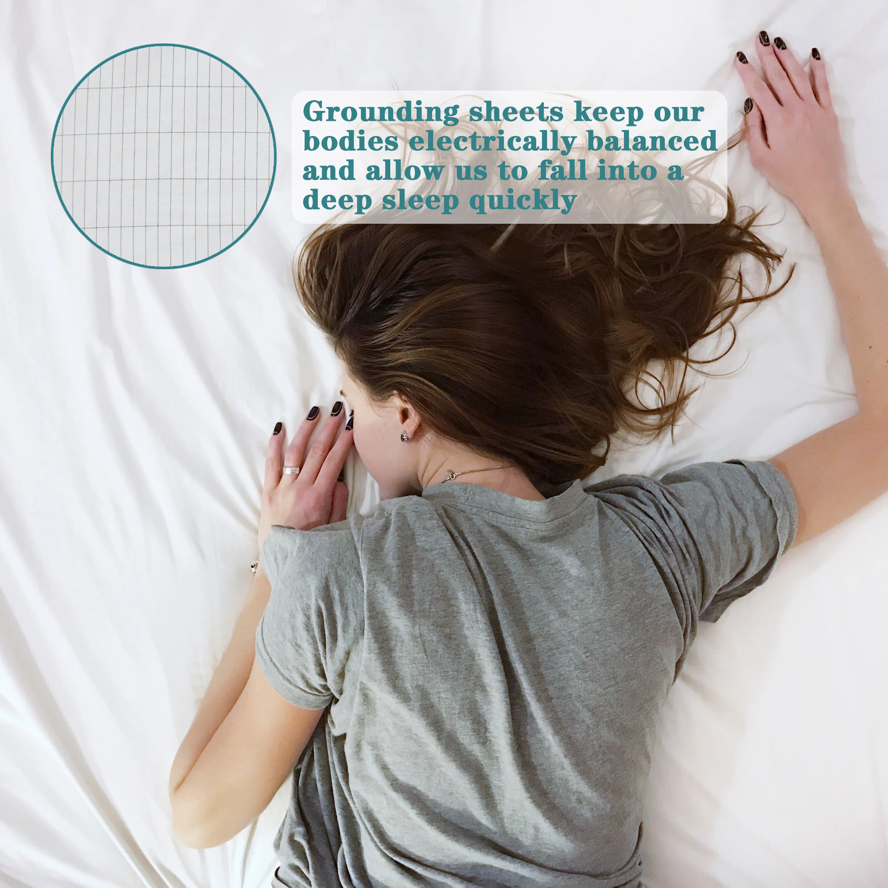 Grounding Bed sheet Earthing Bedding Sheets Fitted and Flat King Queen Full Single grounding cord Mat Earthing for Better Sleep