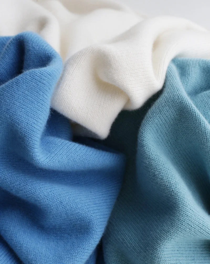 350G 100% Wool Winter 12-pin Round Neck Seamless Sweater Loose Solid Color Pullover Top Long Sleeved Thickened Knitted Sweater