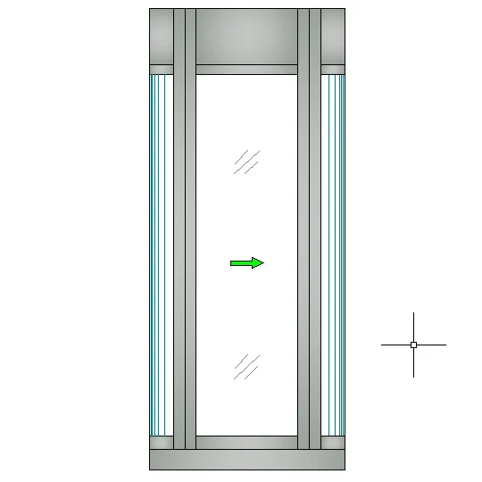 Shape Commercial Security Glass Door Lock With Key For Entrance Security Automatic Curved Flutted Glass Door Bank ATM Doors