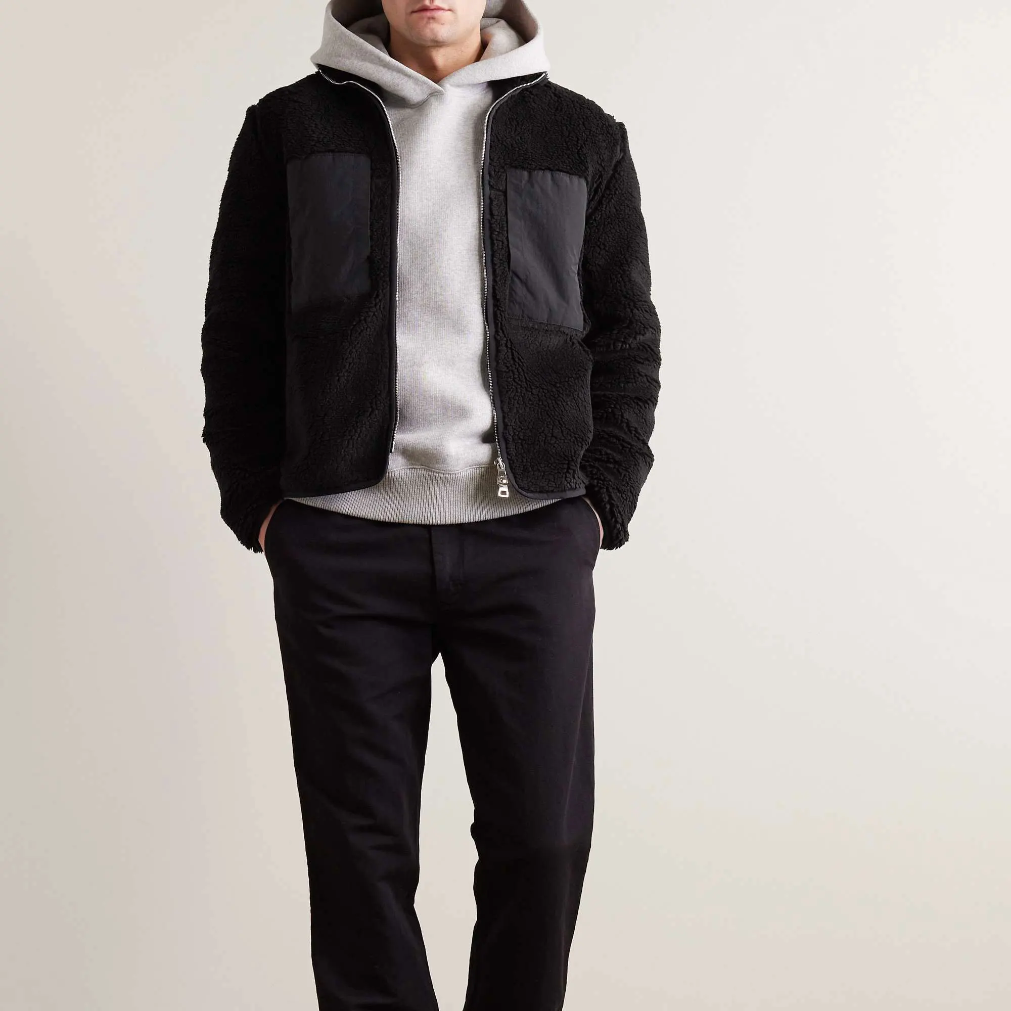 High Quality Custom Coat Solid Color Pockets Stand Collar Polar Fleece Zip Up Jacket Casual Sherpa Fleece Jacket