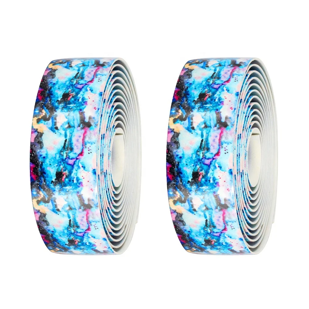 Клейкая лента для руля велосипеда, сверхмягкая пробка для руля велосипеда, с заглушками