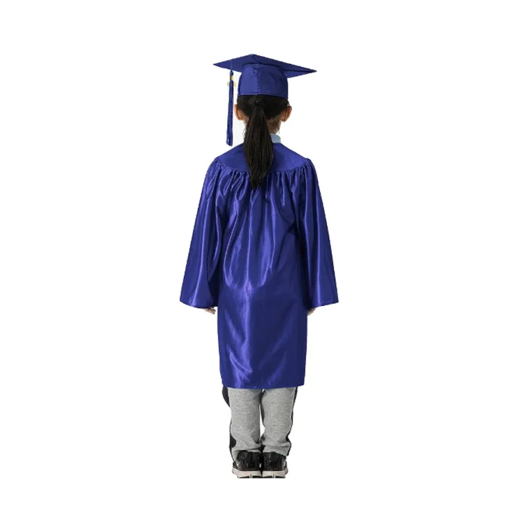 Shiny cheap preschool baby Children Custom Graduation Gown and Cap with Charm
