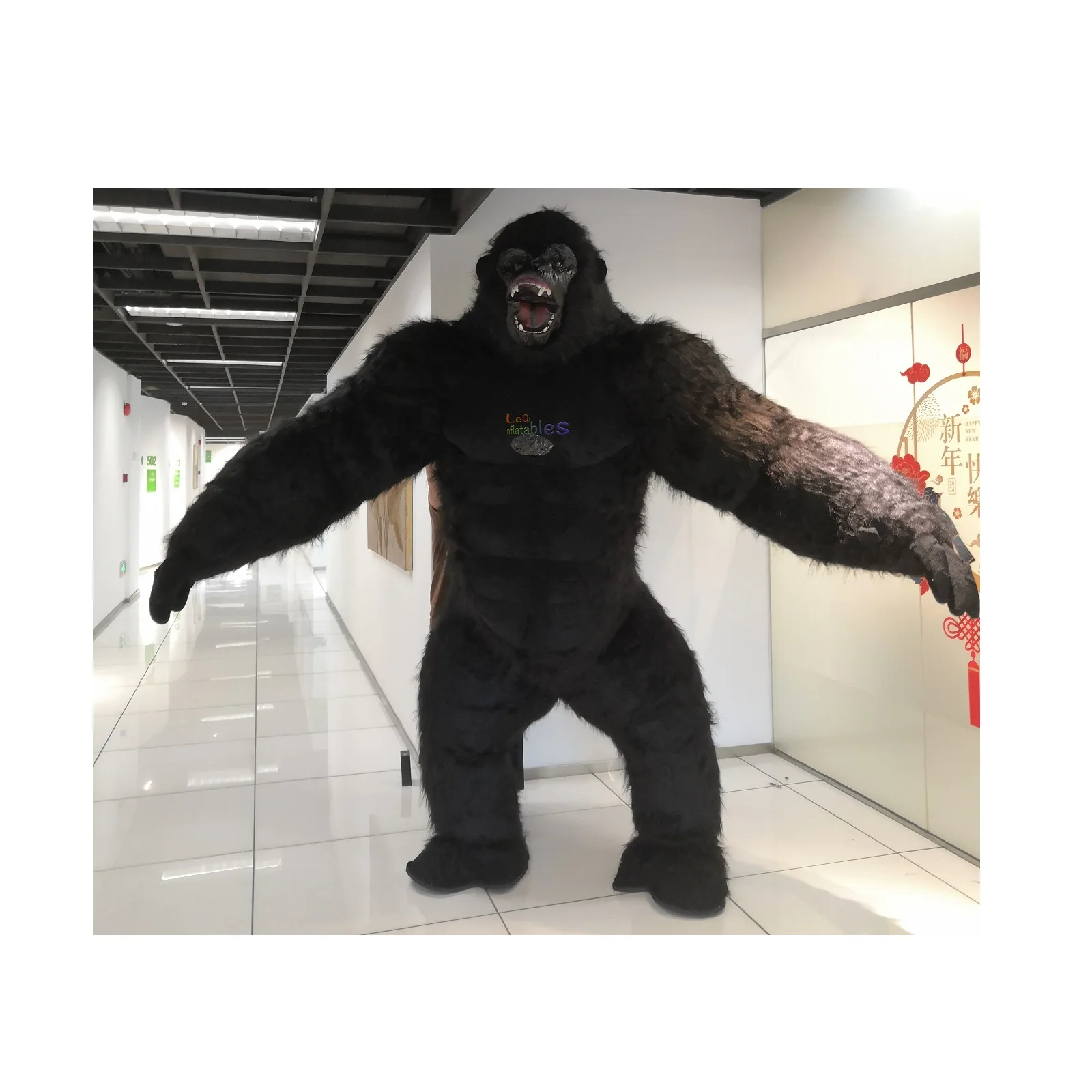 Newest Holiday Walking Mascot Costume Inflatable Moving Kingkong Gorilla Suit Mascot Costumes For Halloween Party