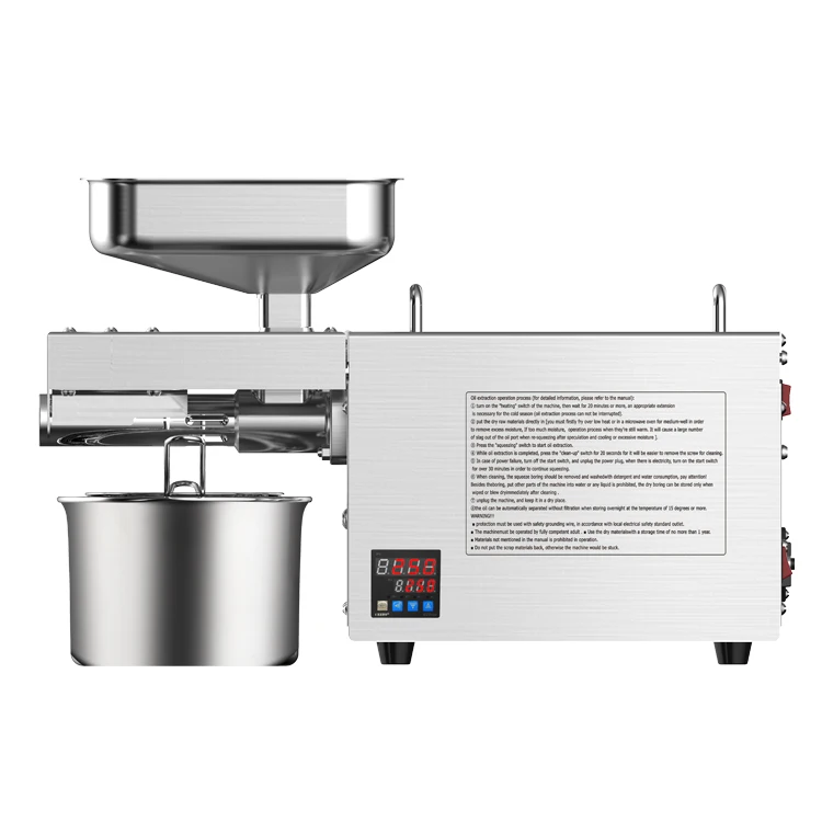 Mini Cold Oil Producing Machine Small Home use Peanut Soybean Sesame Sunflower Coconut Screw Oil Press Machine