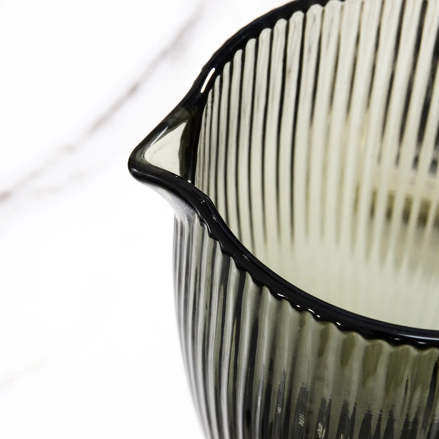 Samlife Wholesale Custom Logo Printed Ribbed Glass Beer Jug and Glasses Set