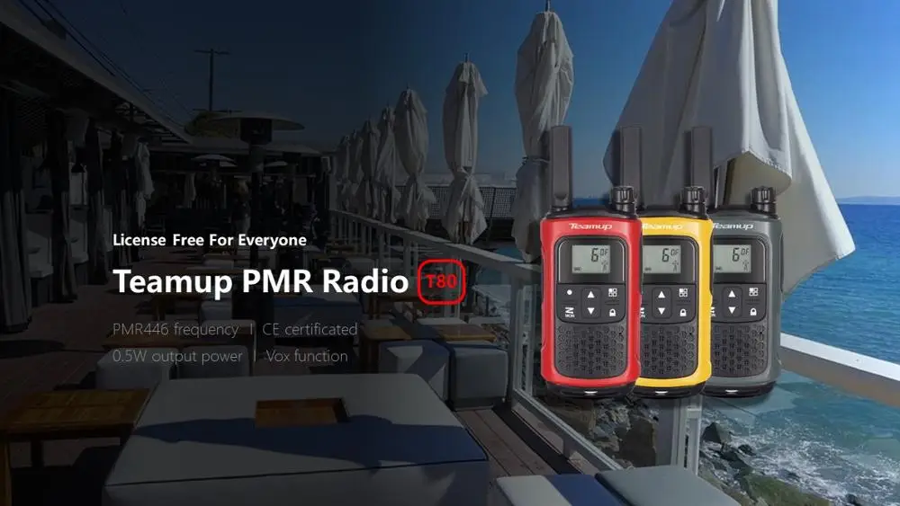 Модный корпус сухая батарея стиль UHF PMR446 радио с цветными щитами