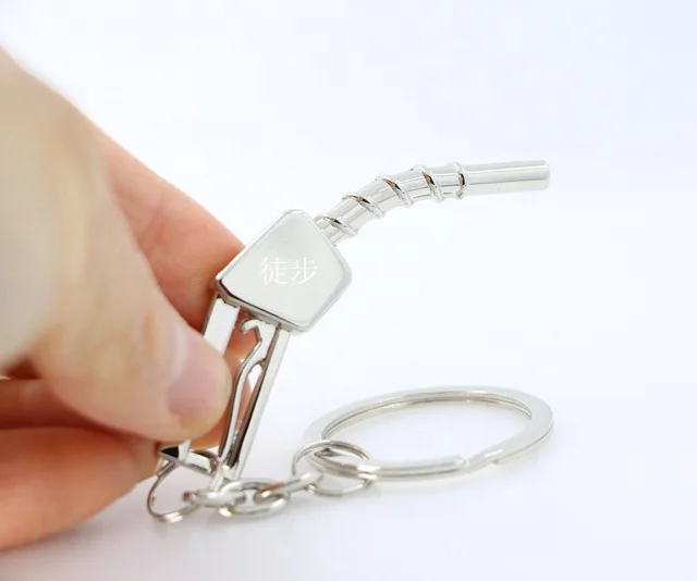 OIL GUN Keychain Fashion Accessories Car Part Model Keyring  Fuel Gun Keyfob Keychain Ring