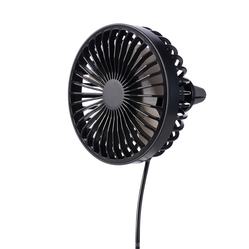 Wholesale Portable Detachable Cover Universal Oscillating Car Fan 360 Small Car Fan Warm Night Light Car Air Cooling Fan
