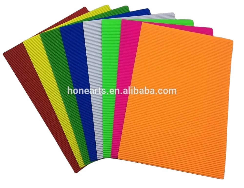A4 size ,Bright Corrugated Paper Sheets Decorative Corrugated Paper for DIY Art Crafts Signs Projects